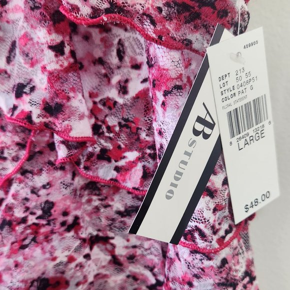 NWT AB Studio Women's Large Blouse with Ruffles - Picture 7 of 8